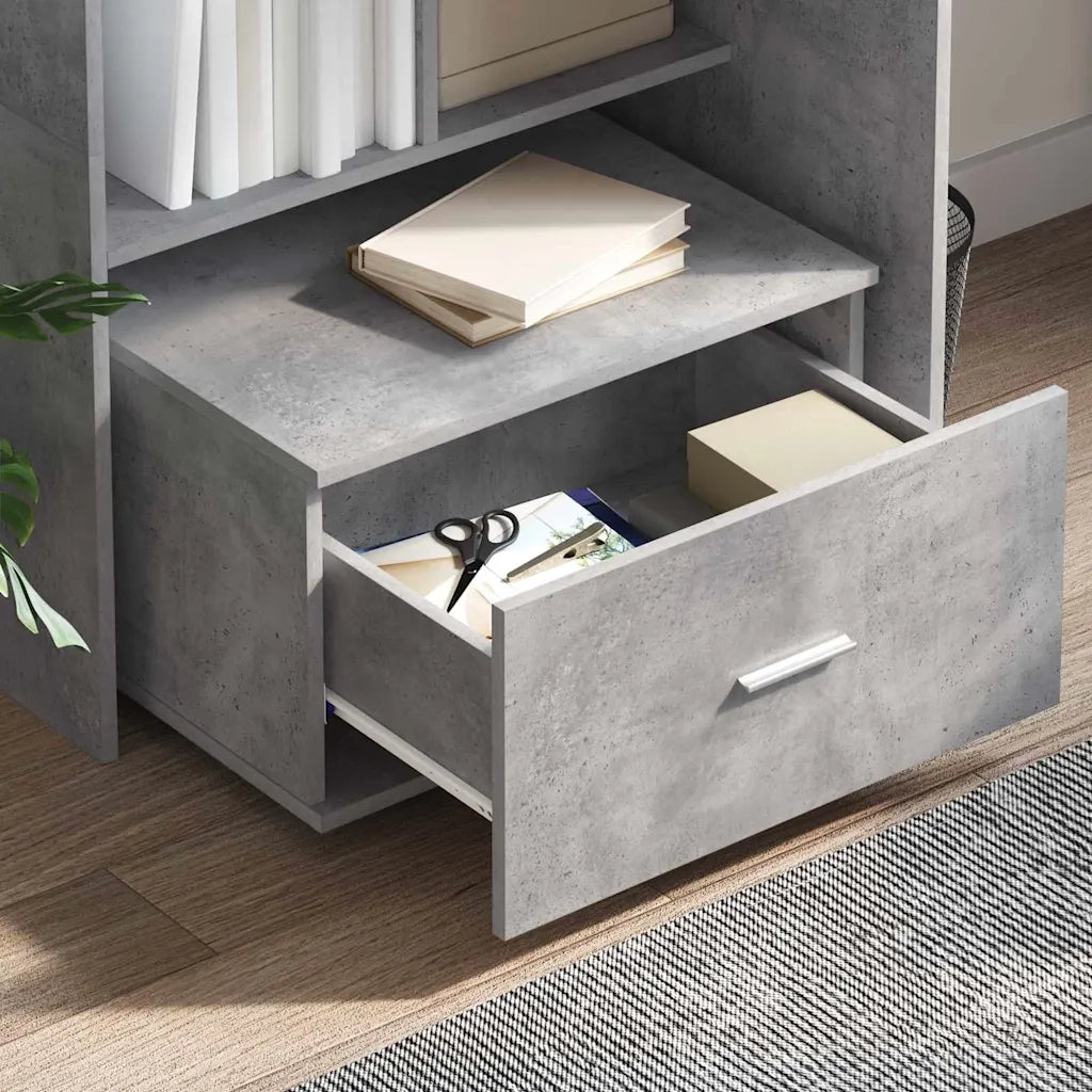 Mobile con Cassetti con ruota Grigio cemento 55 x 45 x 31 cm 869309