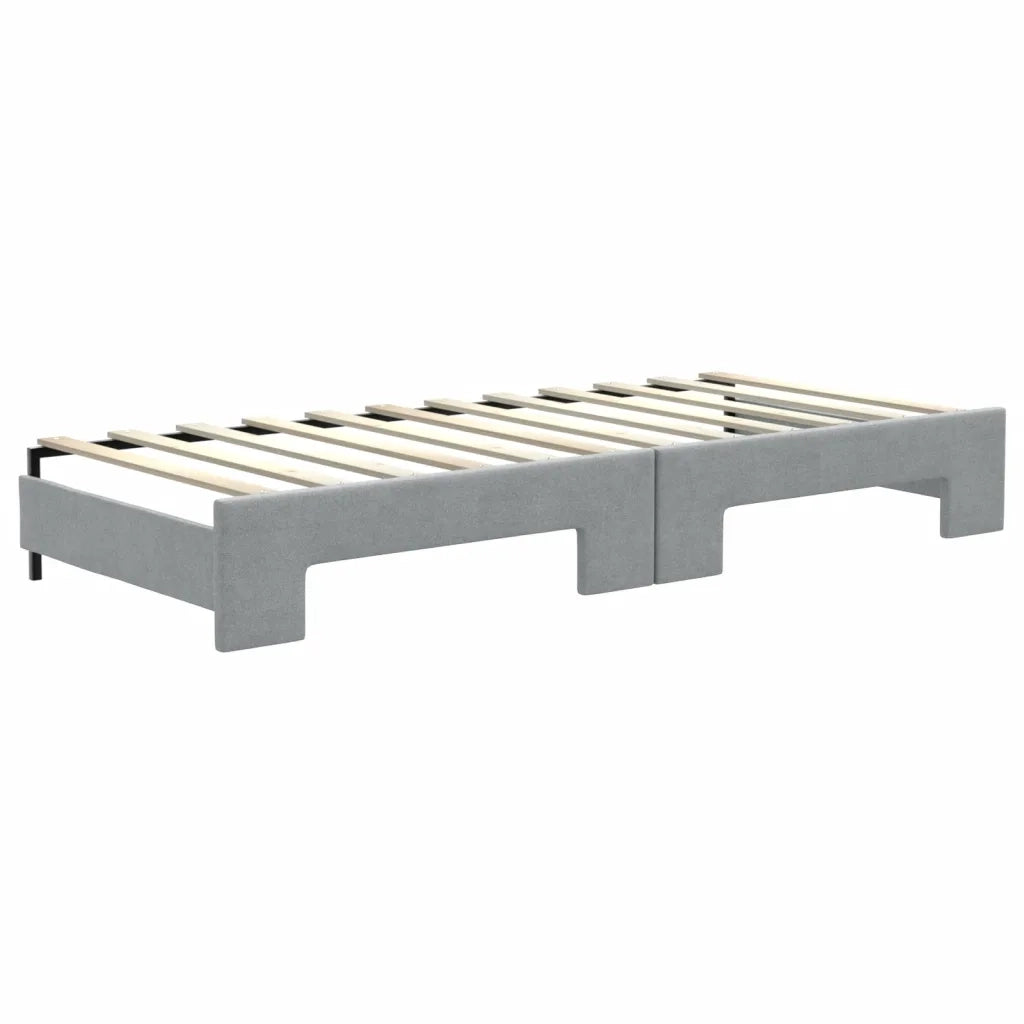 Divano Letto Estraibile Materassi Grigio Chiaro 80x200 Tessuto 3197439