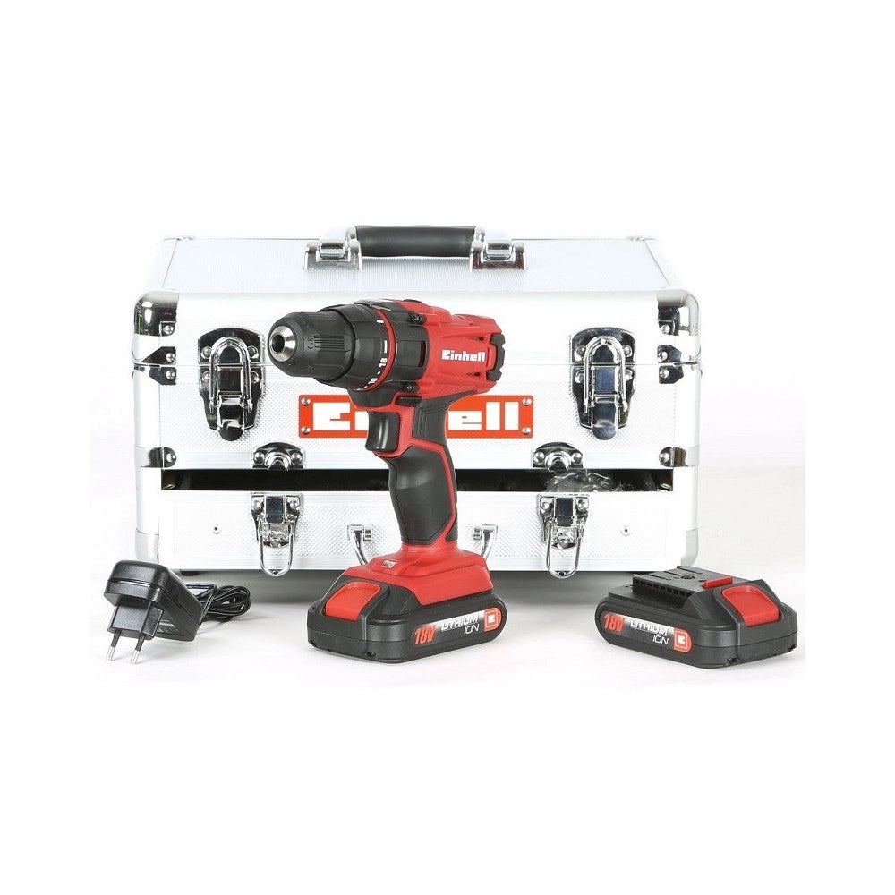 Trade Shop - Trapano Avvitatore Einhell 18v Tc-cd 18-2 Li Kit Valigetta Alluminio -