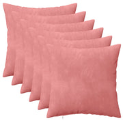 Federa 6 pcs HEERLEN Rosa 40 x 40 cm Velluto 908366