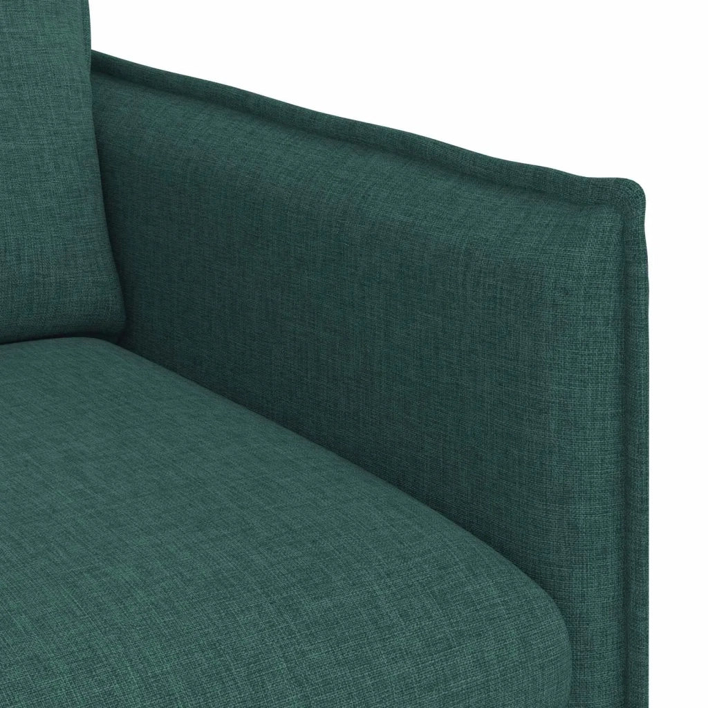 Divano 2 pcs Verde Scuro 196 x 82 x 85 cm Tessuto