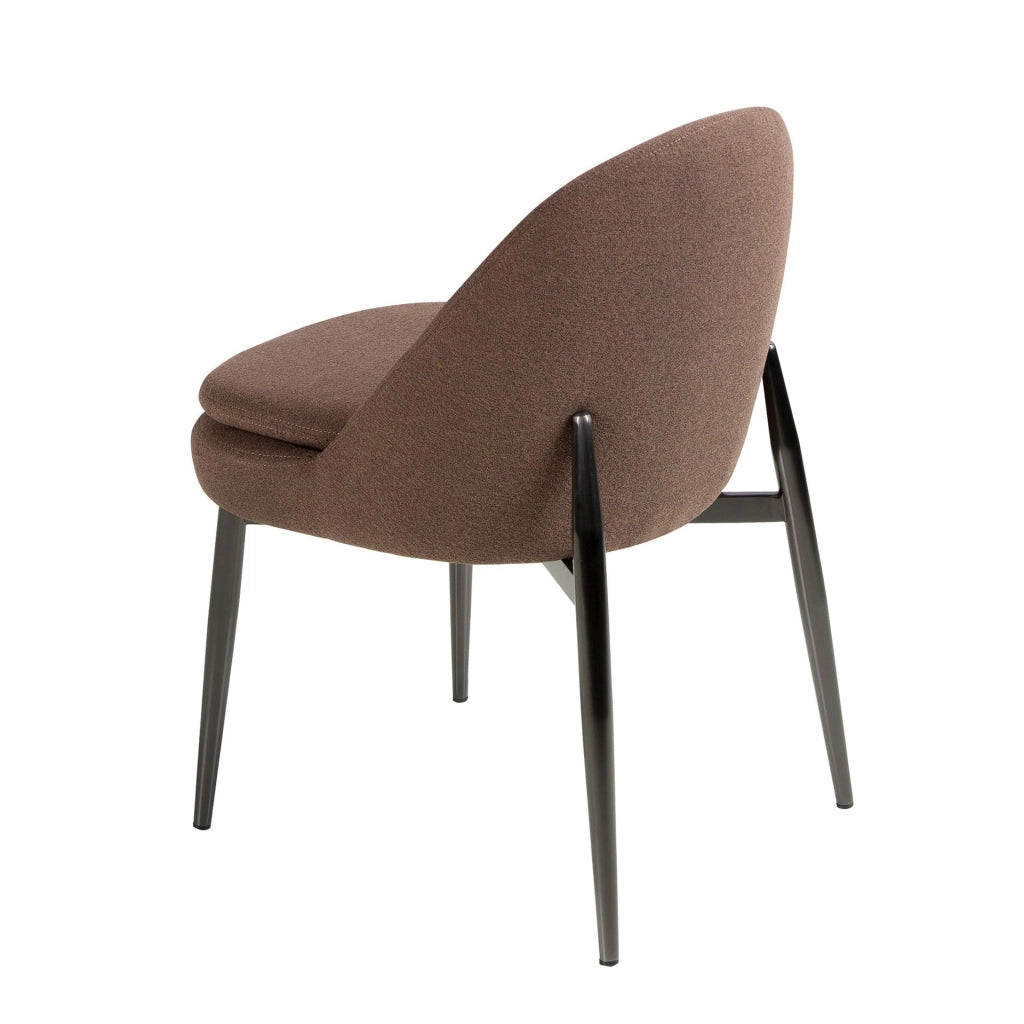 Sedia in tessuto marrone scuro