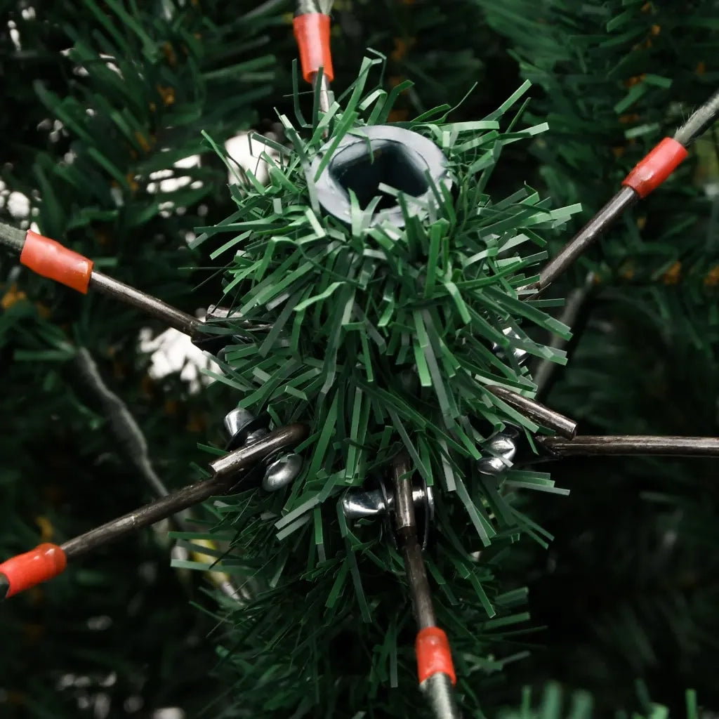 Albero di Natale Artificiale Incernierato-Albero Natalizio con Base 150 cm 756833