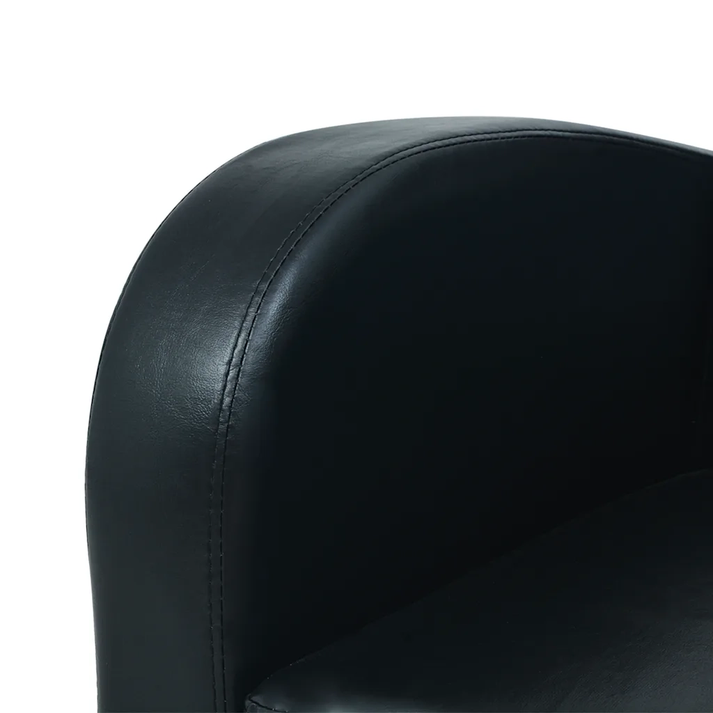 Divano a 3 Posti in Pelle Sintetica Nero 245588