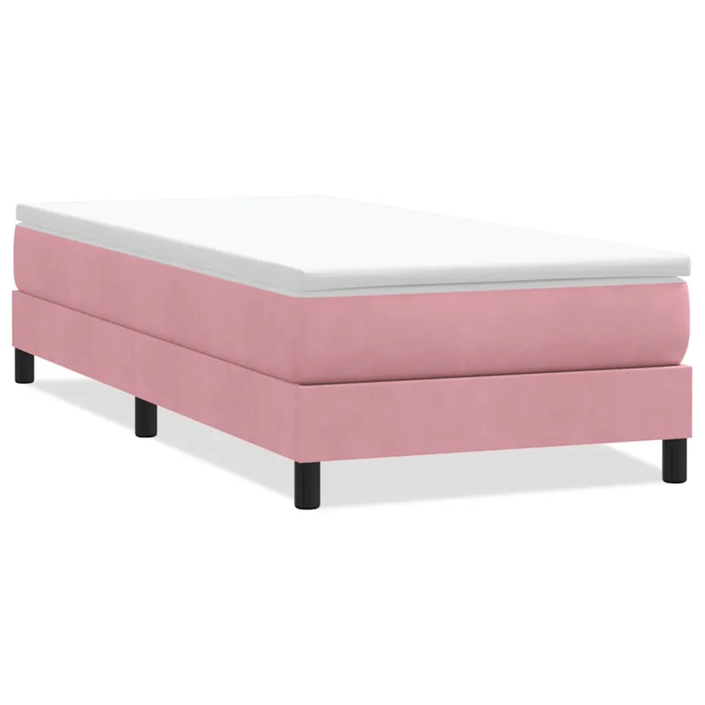 Letto a Molle senza Materasso Rosa 80x220 cm Velluto 3315854