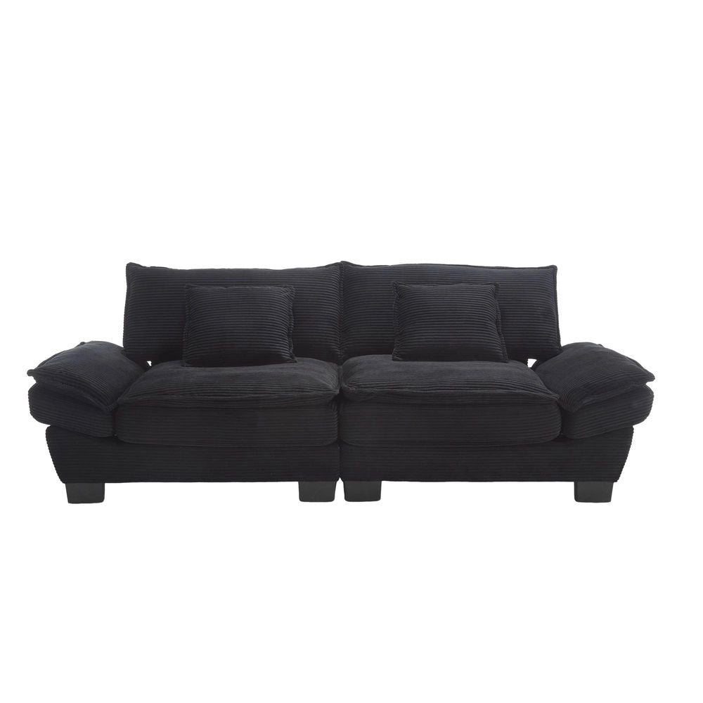 Divano due posti moderno - Xylo - nero, coperta, adatto camera da letto