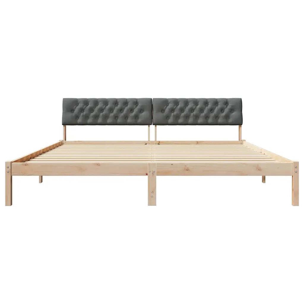 Struttura del Letto marrone e grigio scuro 200 x 200 cm 3394339