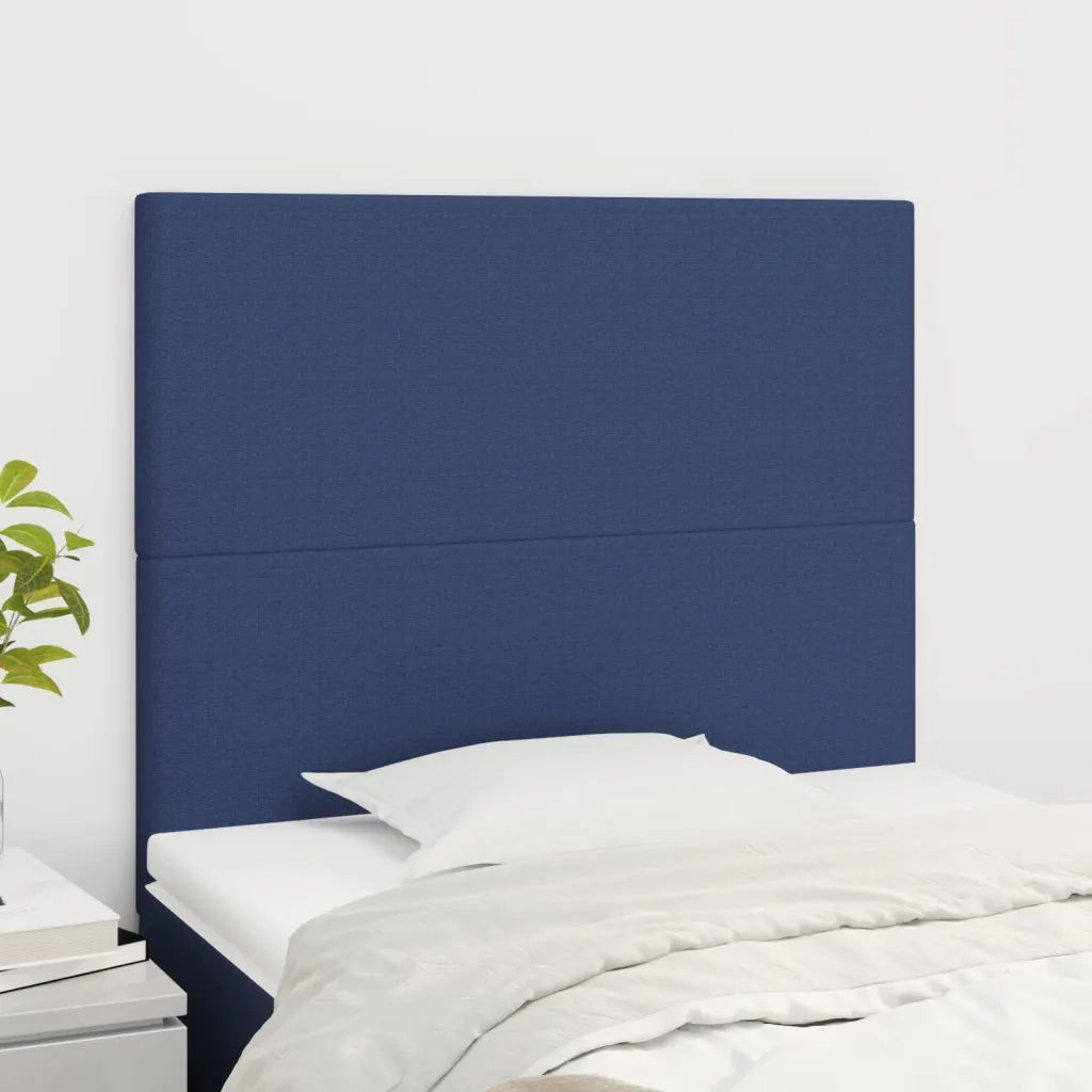Testiera | Testata Blu 100x5x118/128 cm Tessuto