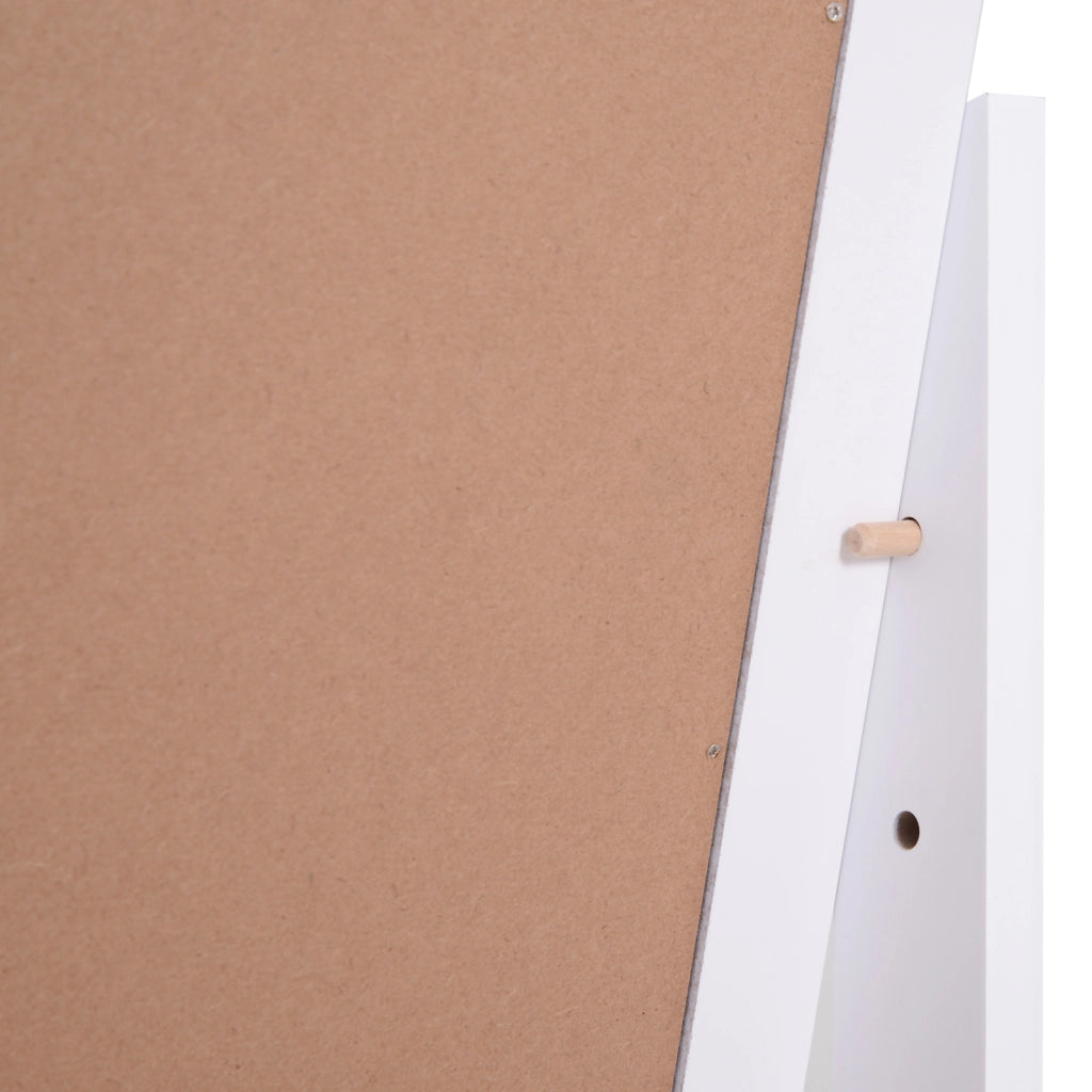 Specchio da Parete con Piede Bianco ¨C Zephmum ¨C MDF 47x46x148 cm