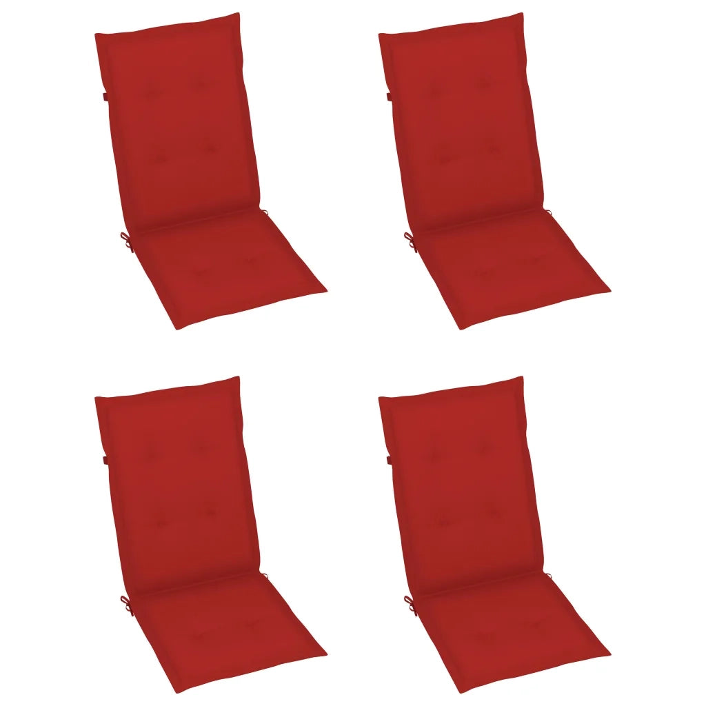 Sedie da Giardino Pieghevoli 3pz con Cuscini Acacia Massello 3064095