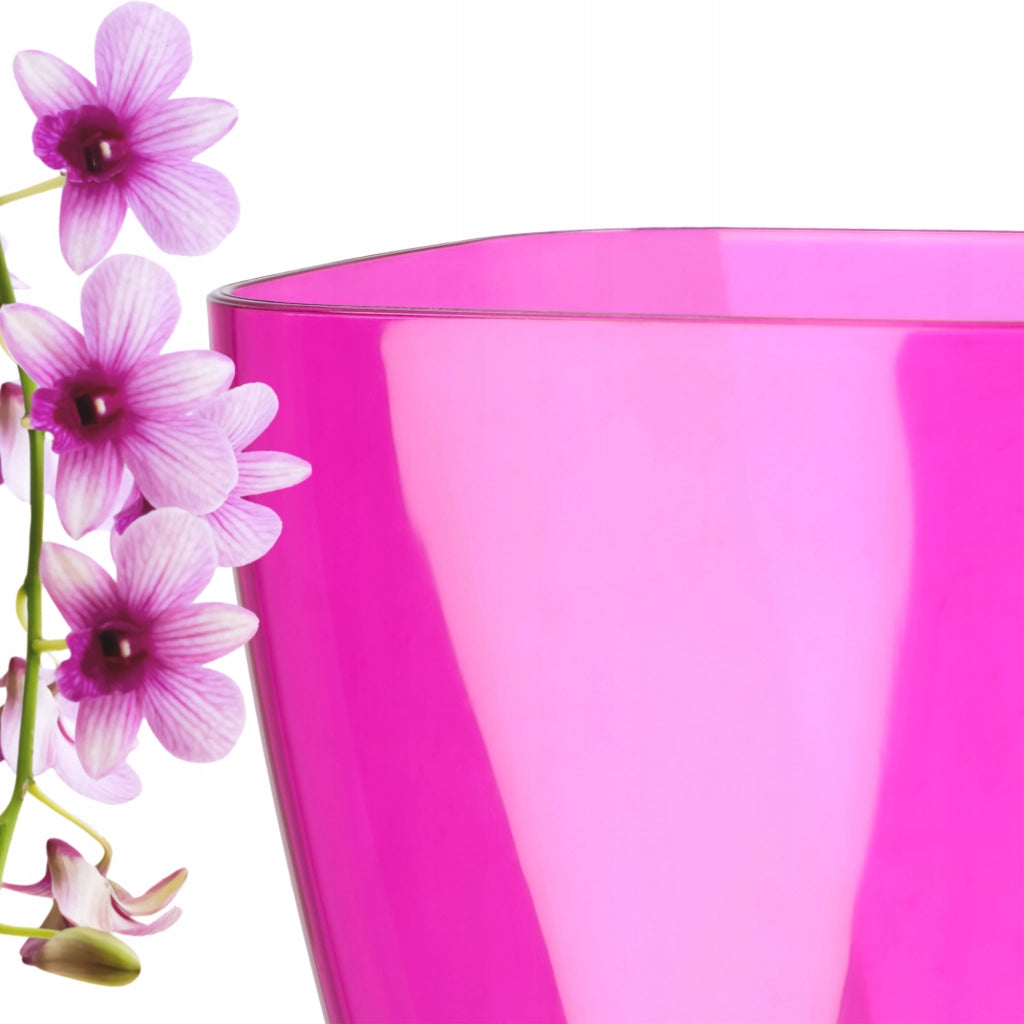 Vaso da fiori KADAX per orchidee, in plastica, rosa tinta unita, 9 cm