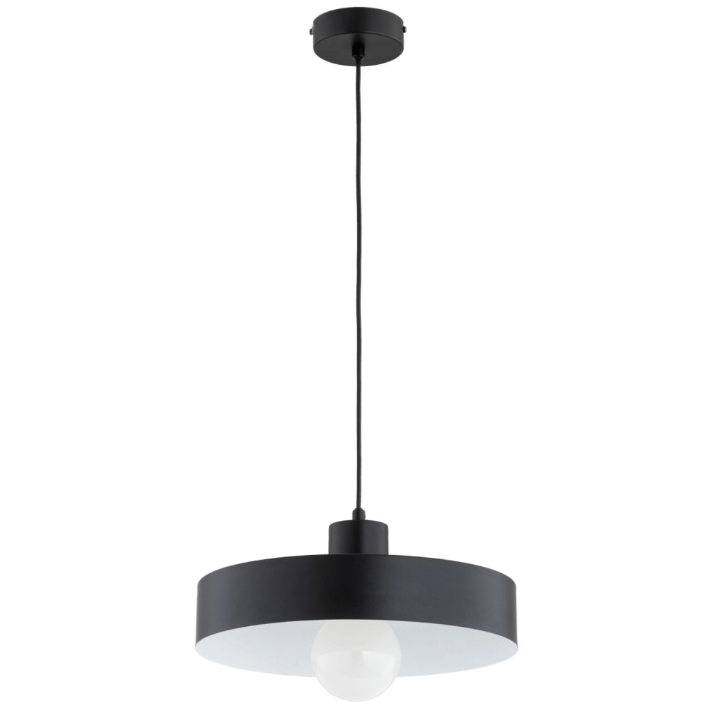 Lampada a sospensione minimal nera/bianca NEVERA Alfa E27