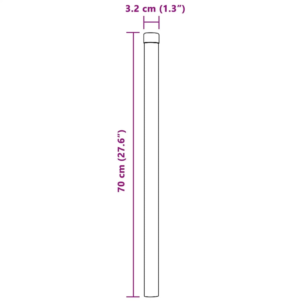 Palo della recinzione 12 pz Argento 70 cm CFW3645085