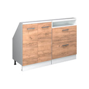 Set di mobili sottotetto Rion Rovere dorato/Bianco Set di 2 Vicco