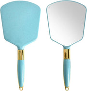 Specchio portatile per uomo e donna con design ergonomico - Modello quadrato - Blu.