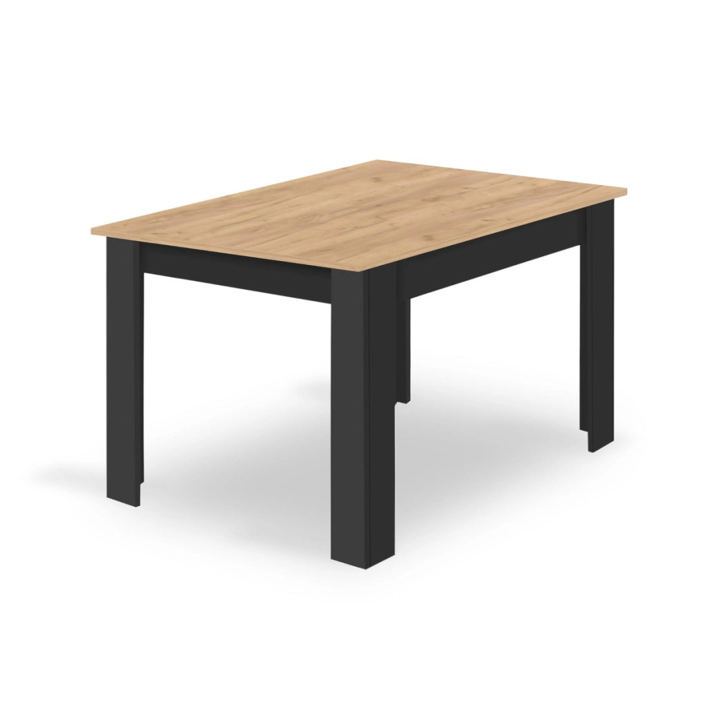 Tavolo da pranzo NP in rovere artisan e nero