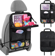 Organizzatore per auto con 6 contenitori di stoccaggio - Tavola di supporto pieghevole - Supporto per tablet - Leggero - Regolabile - Resistente ai graffi 42*26*3CM - Organizzatore per auto