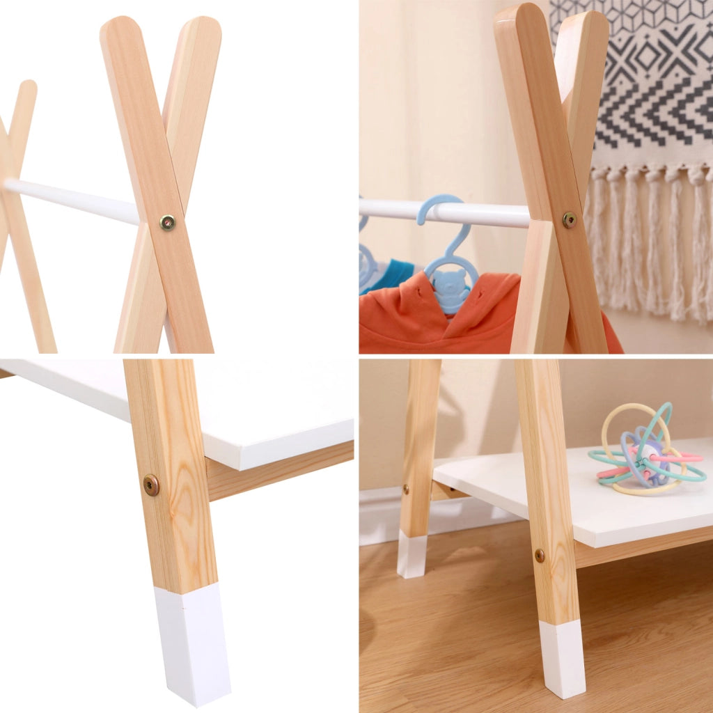 Armadio in legno e bianco LOU