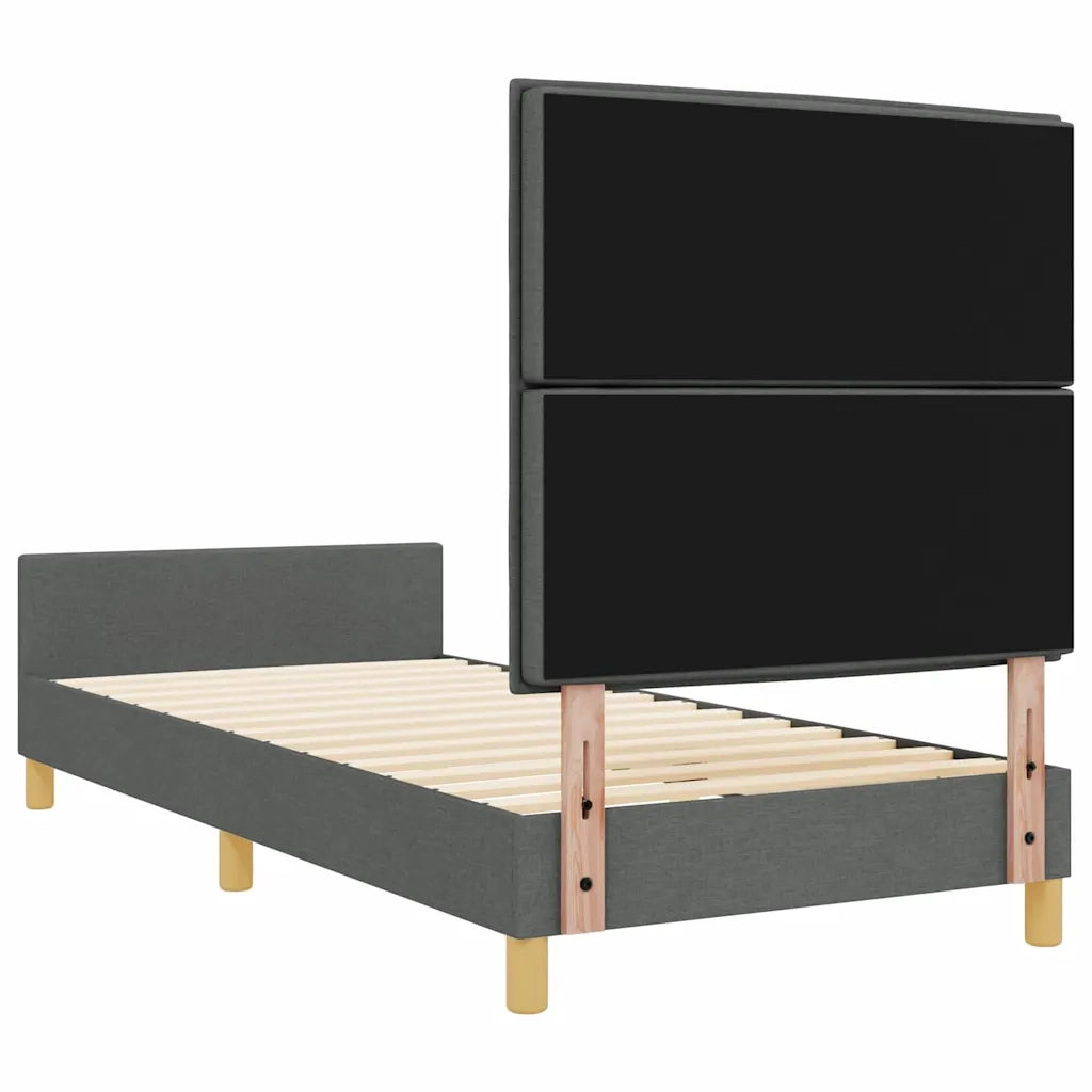 Struttura del letto-Giroletto Grigio scuro 80 x 200 cm Tessuto 406495