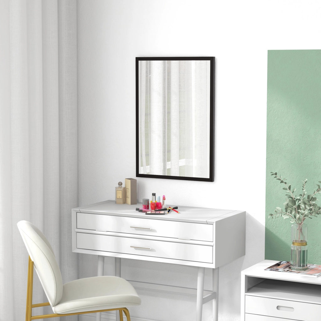 Specchio da Parete 50x70 cm ¨C Minimal ¨C Legno Nero