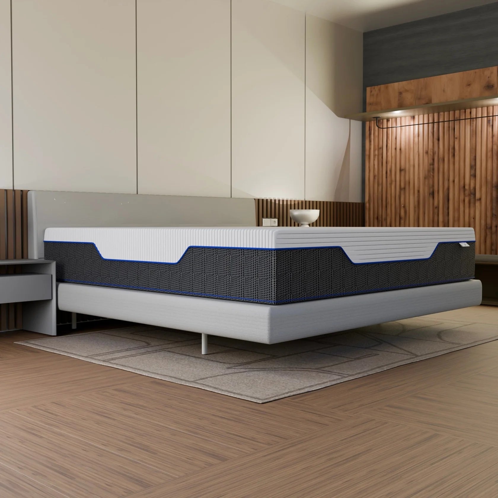 Materasso Singolo Matrimoniale Memory foam a 800 Molle Insacchettate Hybrid; memory foam; con 7 zone di comfort; ortopedico; "Pascià"