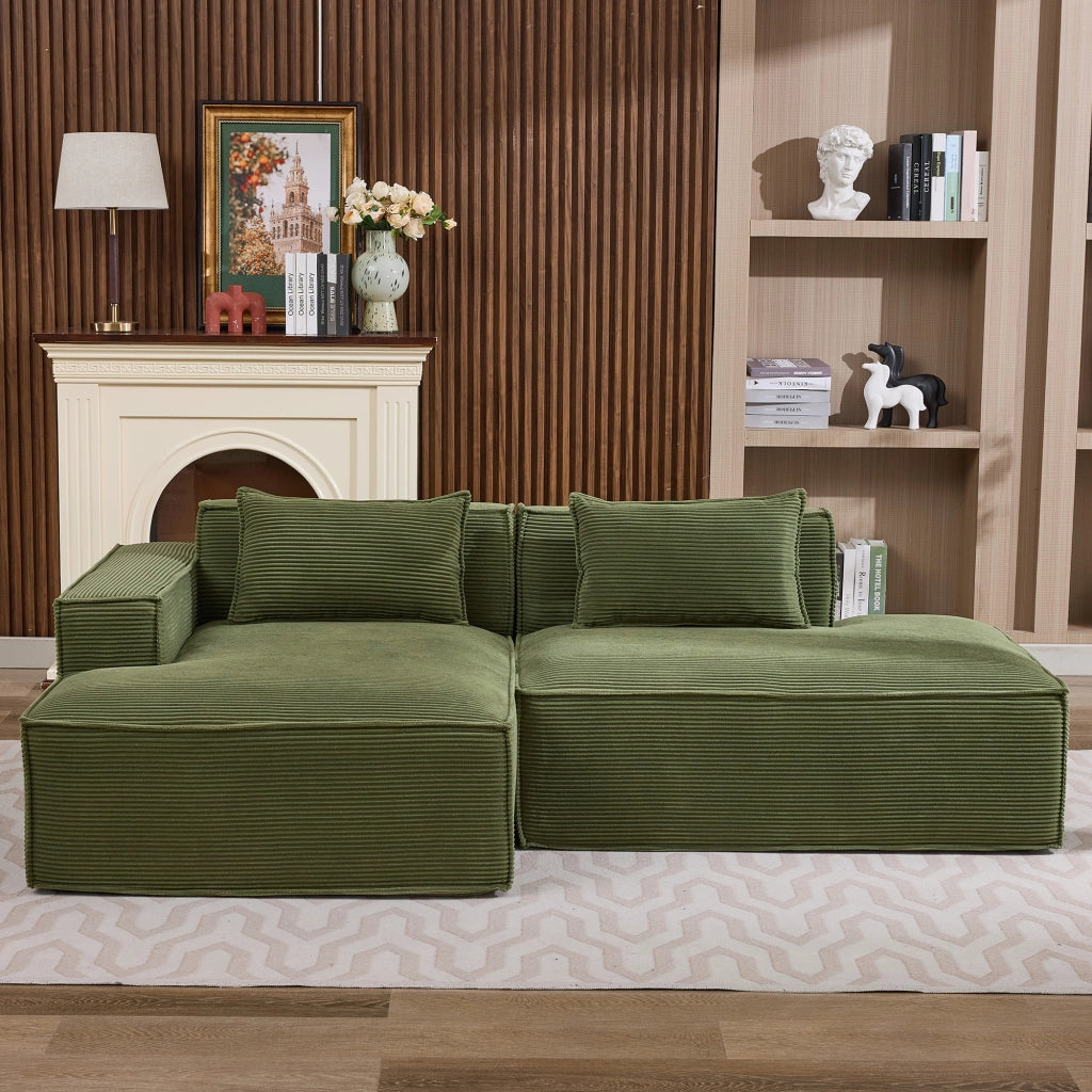 Divano 2 Posti con Cuscini ¨C MINIMAL ¨C Tessuto, 235 cm