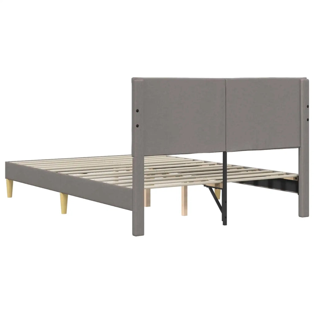 Letto matrimoniale | Letto per adulti | Struttura del letto con testiera Tortora 160 x 200 cm Tessuto