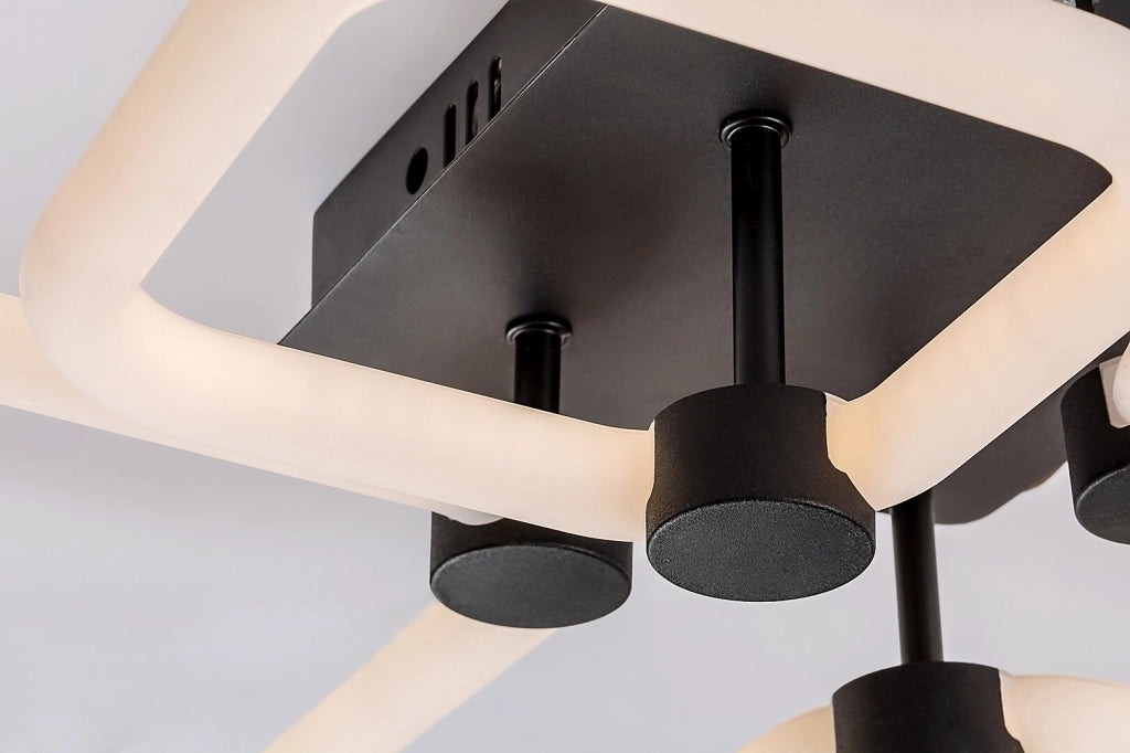Plafoniera LED Rabalux Sotiris 47W nera dimmerabile telecomando