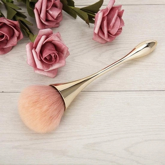 Set di manicure per unghie - Kit di cura per unghie - Spazzola per rimuovere residui - Rosa - Pulizia polvere per unghie - Per stile unghie - Punto bianco - Set di borsette per manicure e pedicure