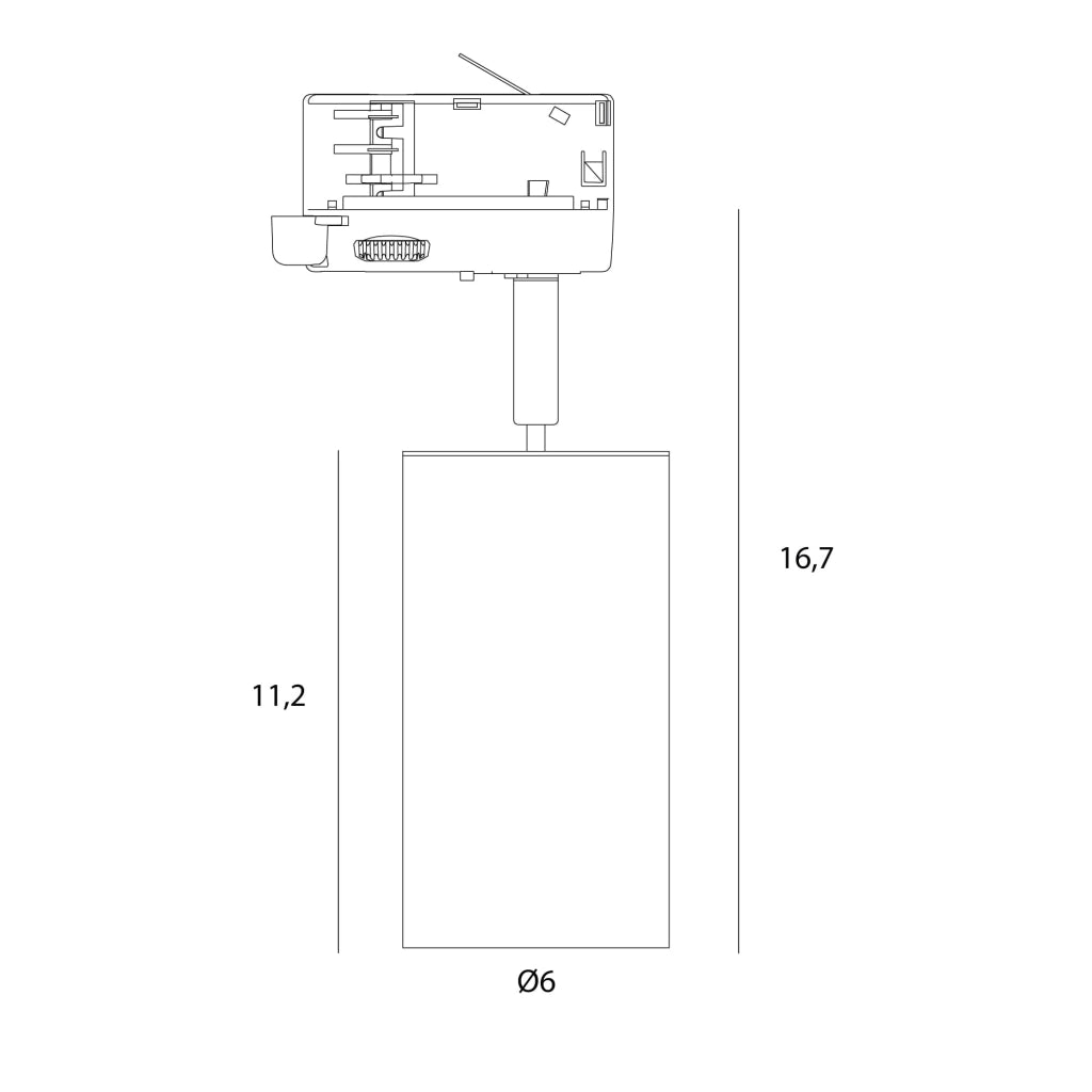 Faretto binario trifase bianco GU10 10W RAYO Maxlight