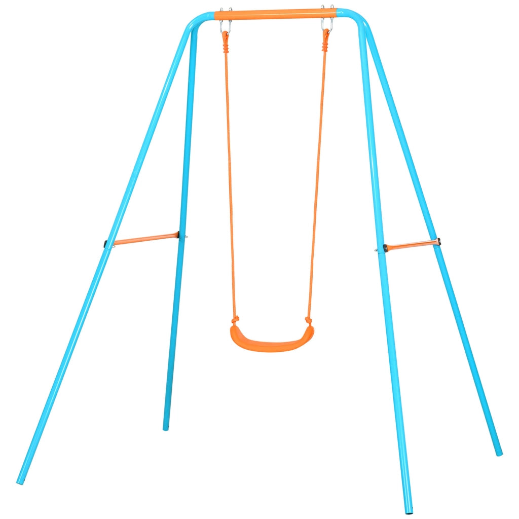 Altalena Giardino Bambini 3-8 Anni ¨C Xylo ¨C Acciaio PE Seggiolino 163x145x181cm