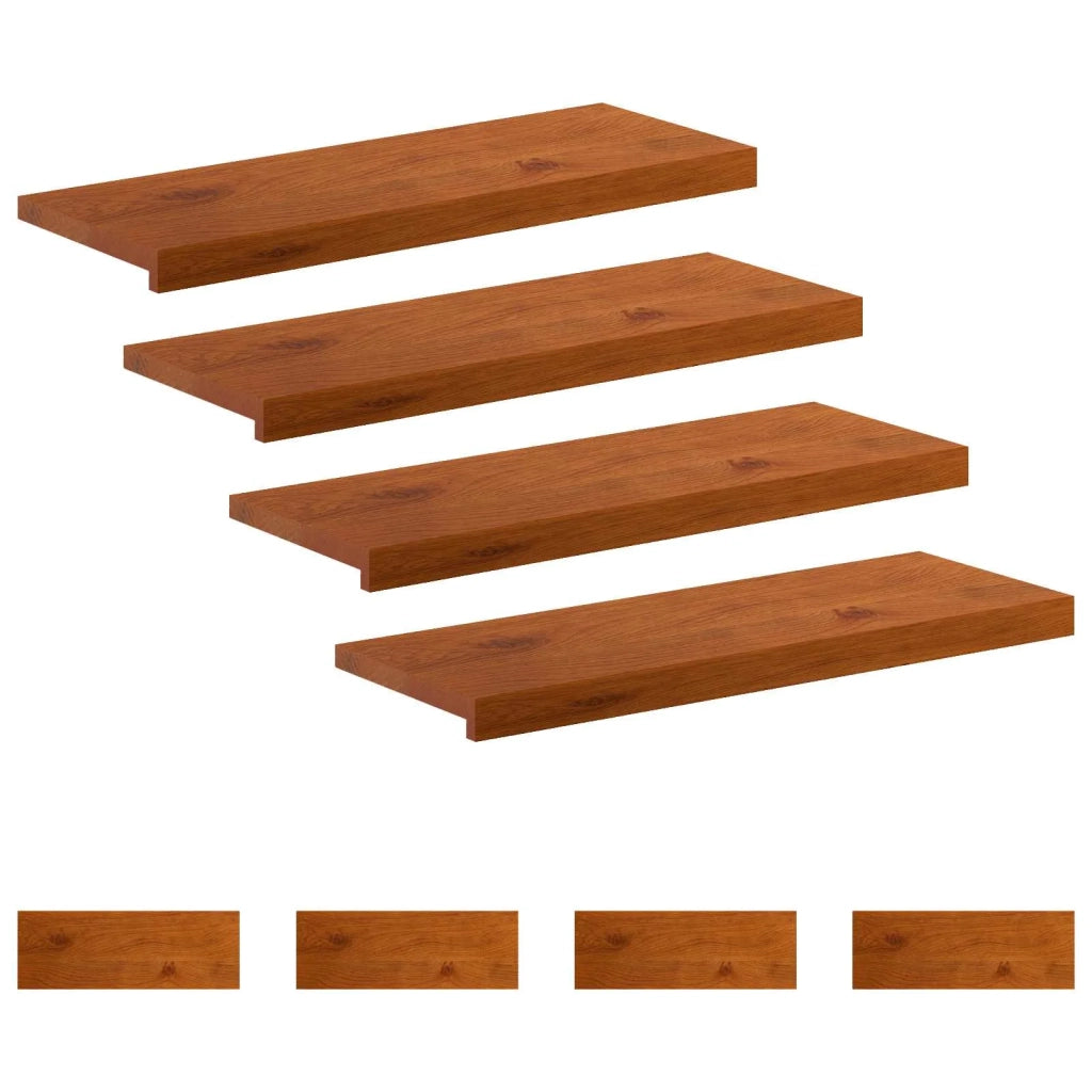 Gradini per Scale 8 pz 80 x 30 x 2 cm Marrone 3449376