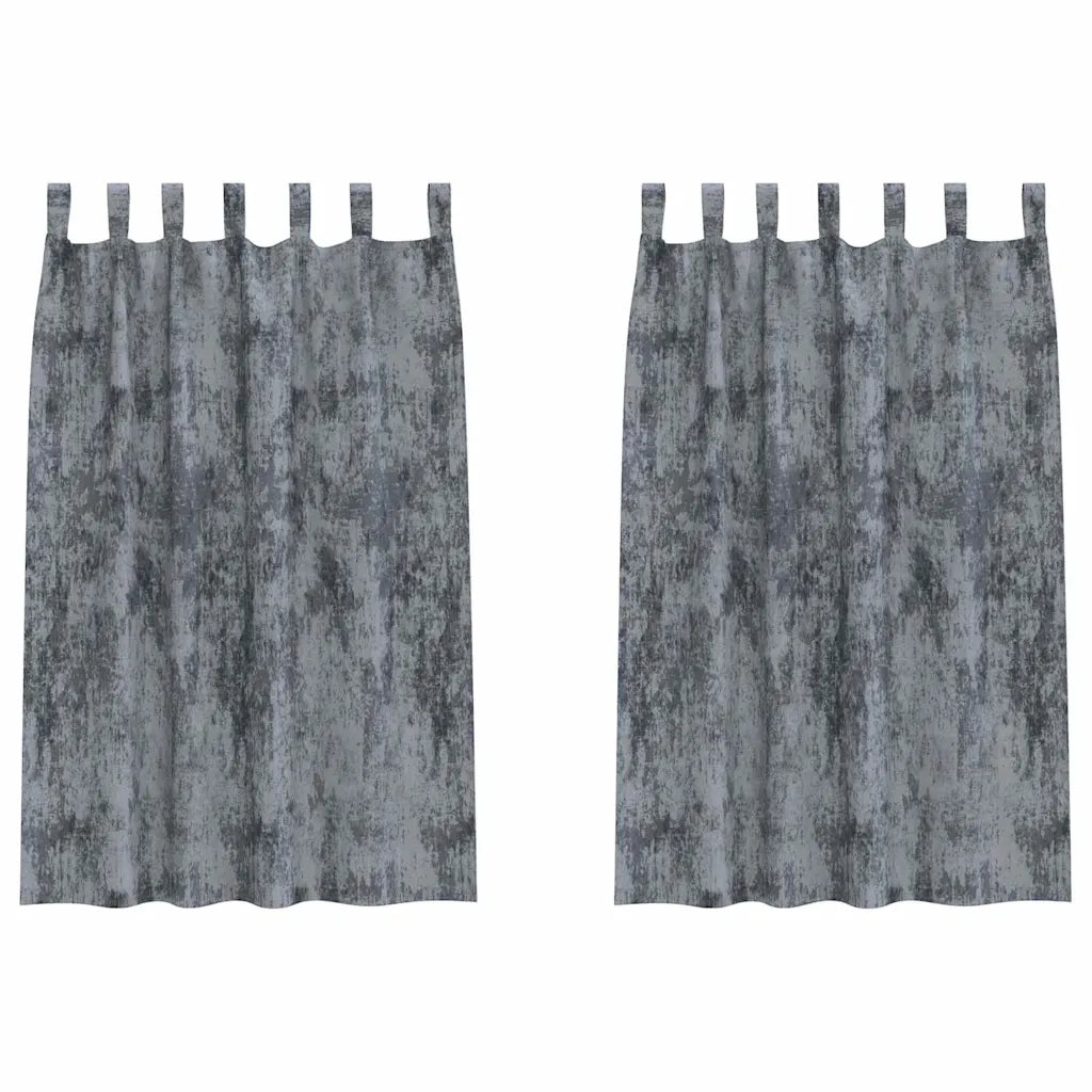 Tende in Velluto 2 pcs Grigio Argento 175 x 140 cm Velluto 4107719