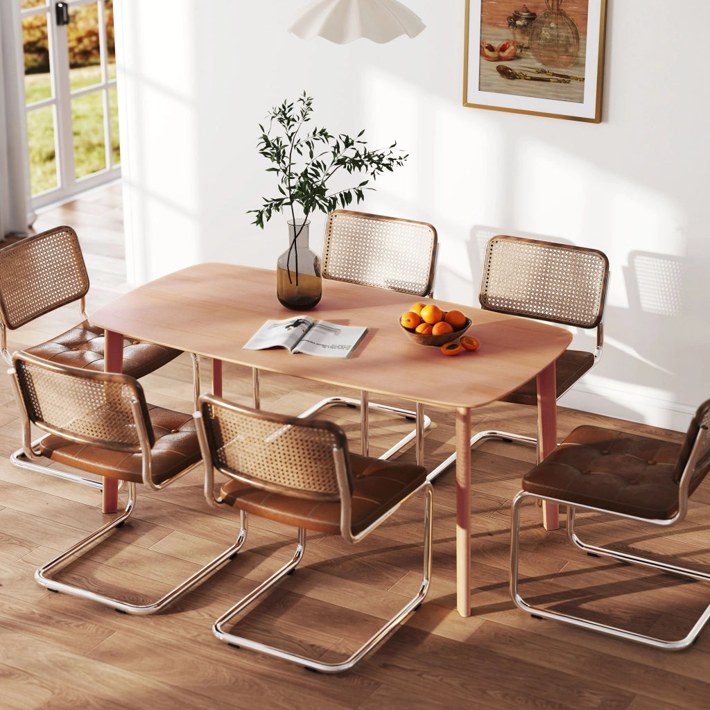 Tavolo da pranzo rettangolare allungabile ¨C Xylo ¨C legno massello naturale 150x80x76 cm per 6 persone