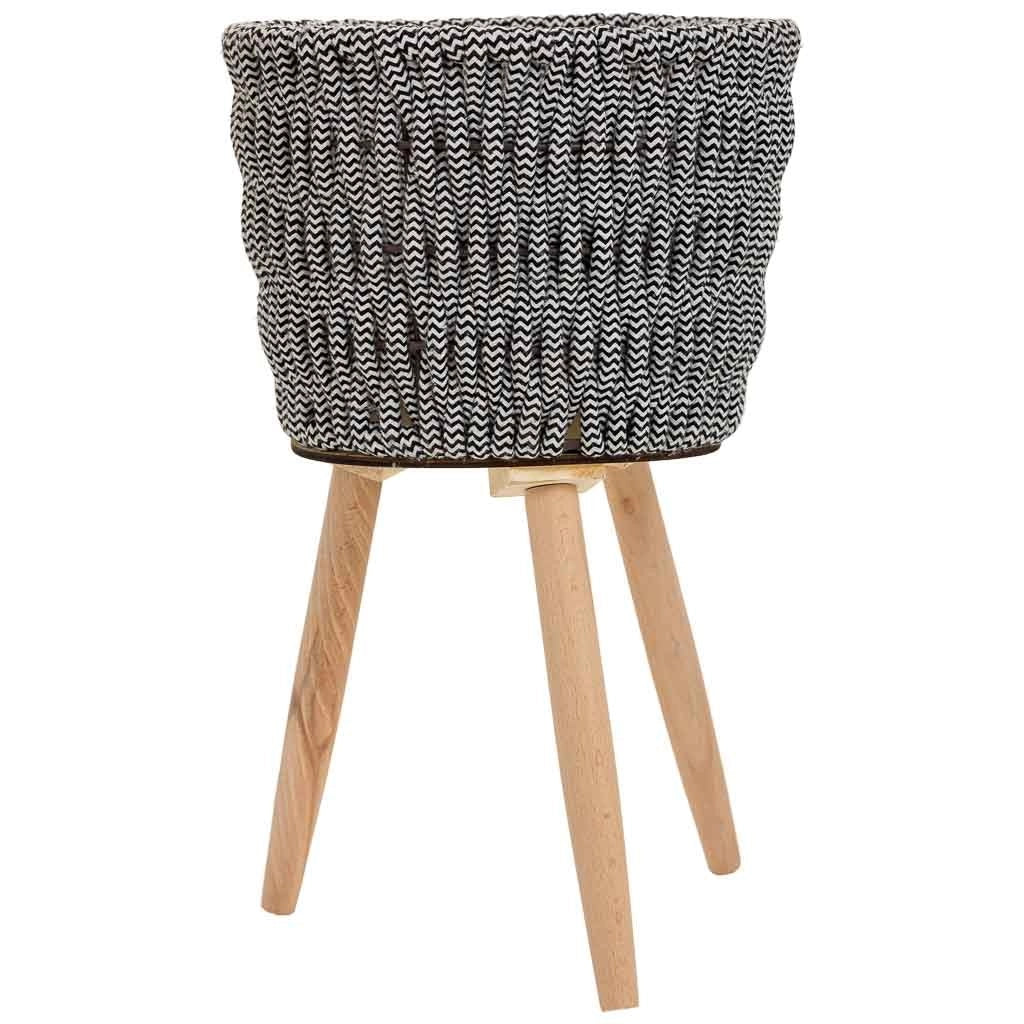 Fioriera in metallo e cotone grigio d26x19/41h