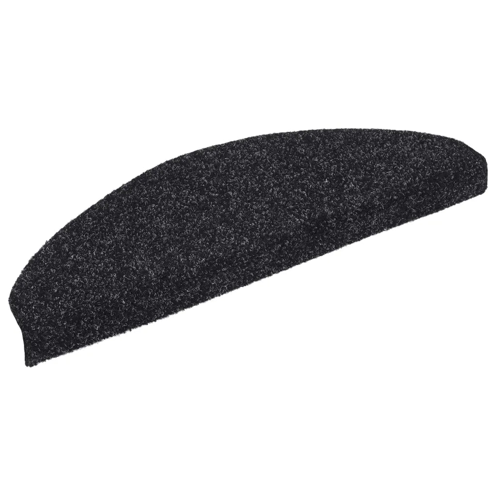 Tappetini per scale autoadesivi 10 pz | Gradini per Scale 65x21x4 cm neri semicircolari grandi