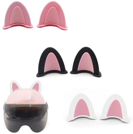 Accessori per elmetto - 3 Paia di orecchie decorative - Accessori per elmetto - Materiale TPU/ABS - Facile da installare - Adatto per elmetti curve - Decorazione per elmetto
