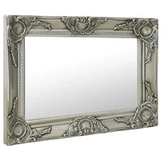 Specchio da Parete | Specchio decorativo Stile Barocco 60x40 cm Argento