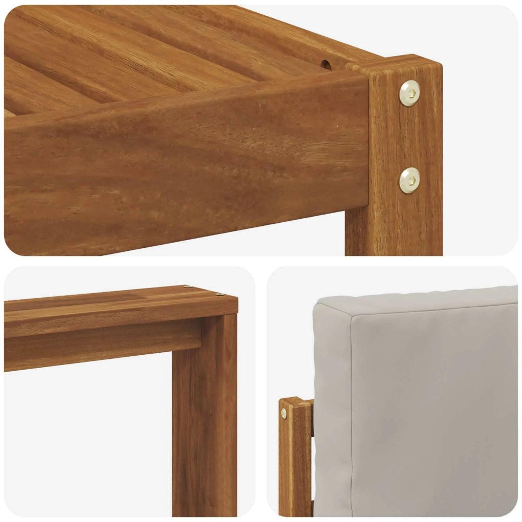 Set di divani da esterno 5 pcs Grigio Naturale e Chiaro 3366364