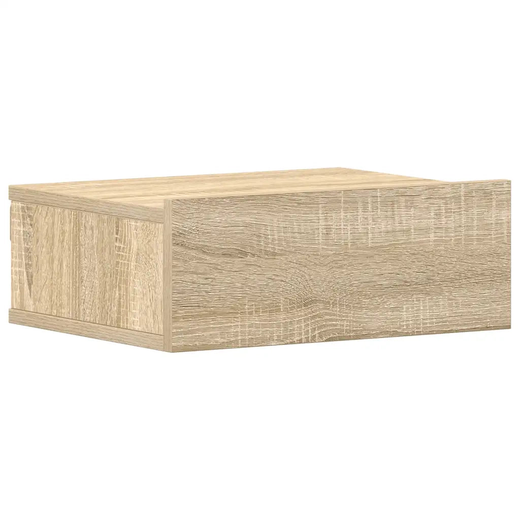 Comodini Pensili 2pz-Set di 2 Tavolino da notte Rovere Sonoma 40x30x15cm Legno Multistrato