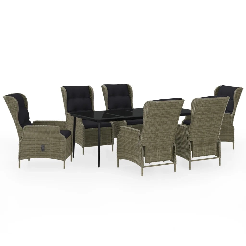 Set da Pranzo da Giardino 7 pz Marrone 3099671