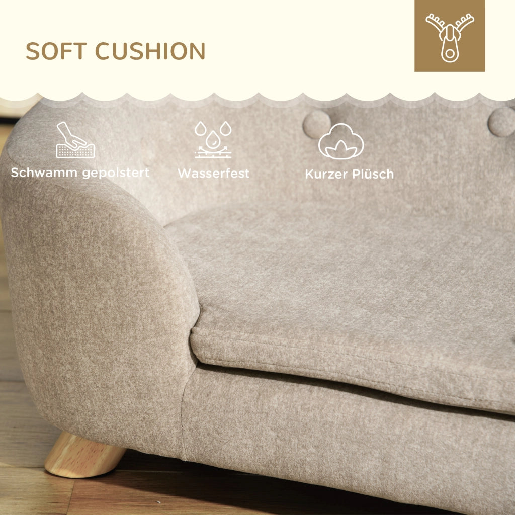Letto per animali con cuscino ¨C Minimal ¨C crema 70x47x30 cm