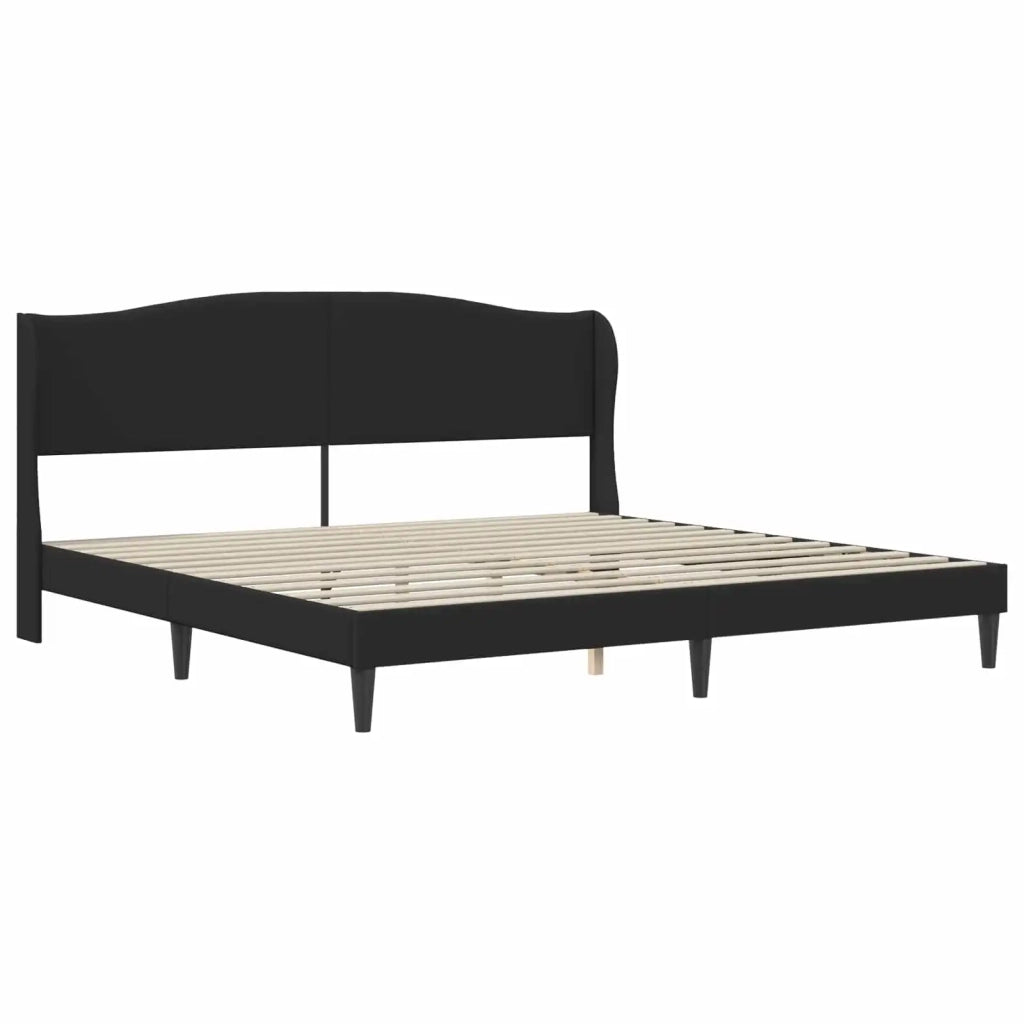 Struttura del letto con testiera Nero 180 x 200 cm Similpelle 3415272