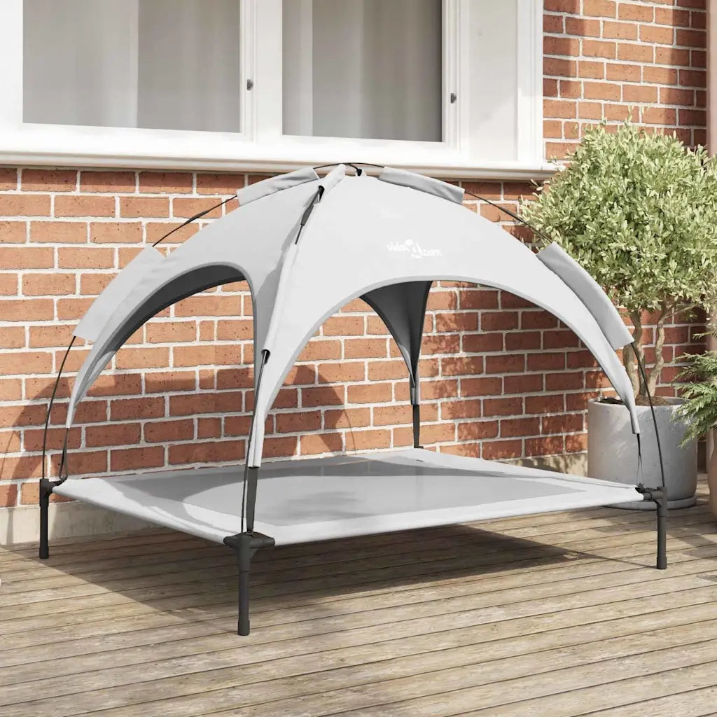 Letto per Cani Grigio Argento 104 x 86 x 84,5 cm Acciaio 42008196