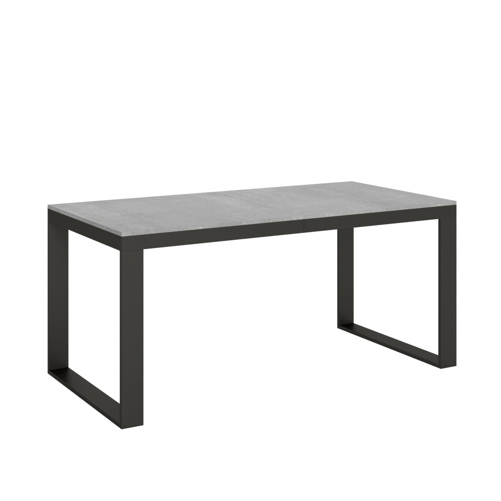 Tavolo allungabile 90x180/284 cm Tekno Evolution Cemento telaio Antracite