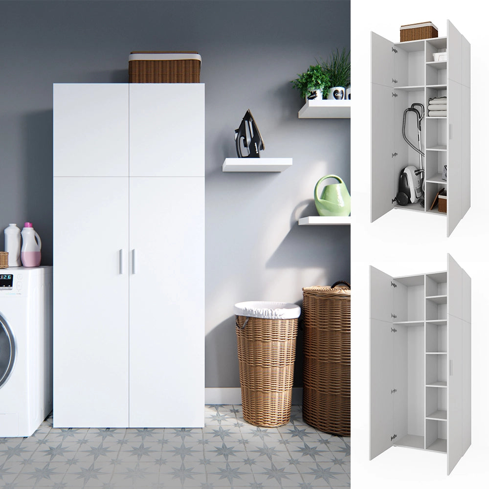 Vicco Scaffale per file Bianco 80 x 182.4 cm