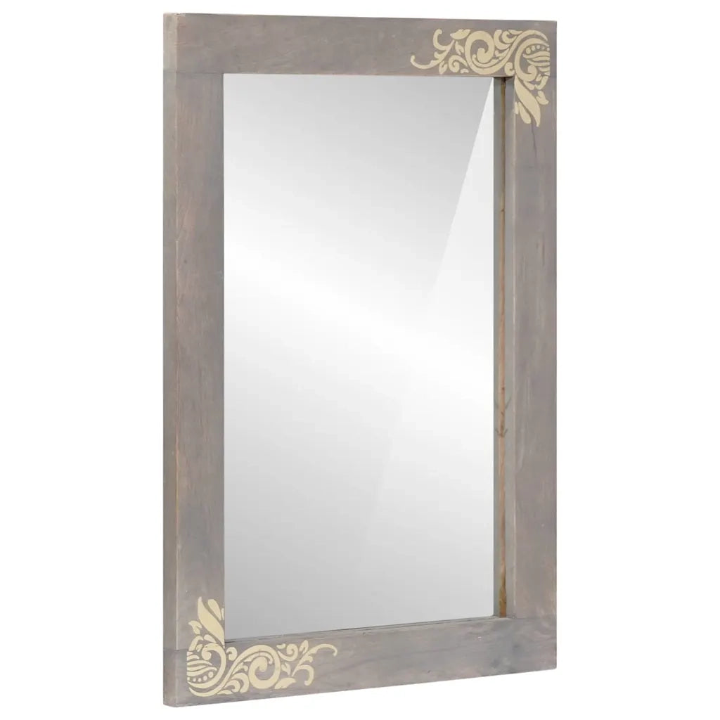 Set di Armadi da Bagno 4 pcs Grigio Legno di mango massello