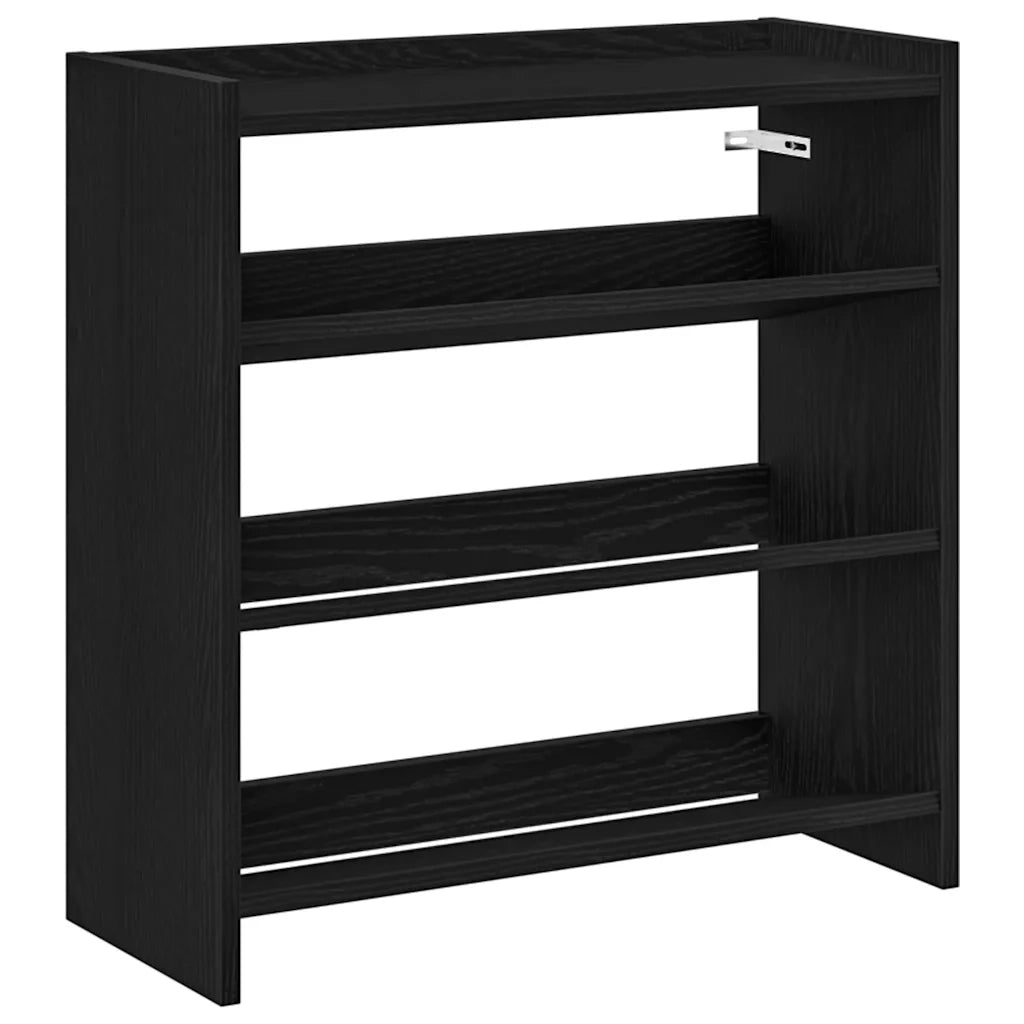 Scarpiera Nera 60x25x62 cm in Legno Multistrato 859888