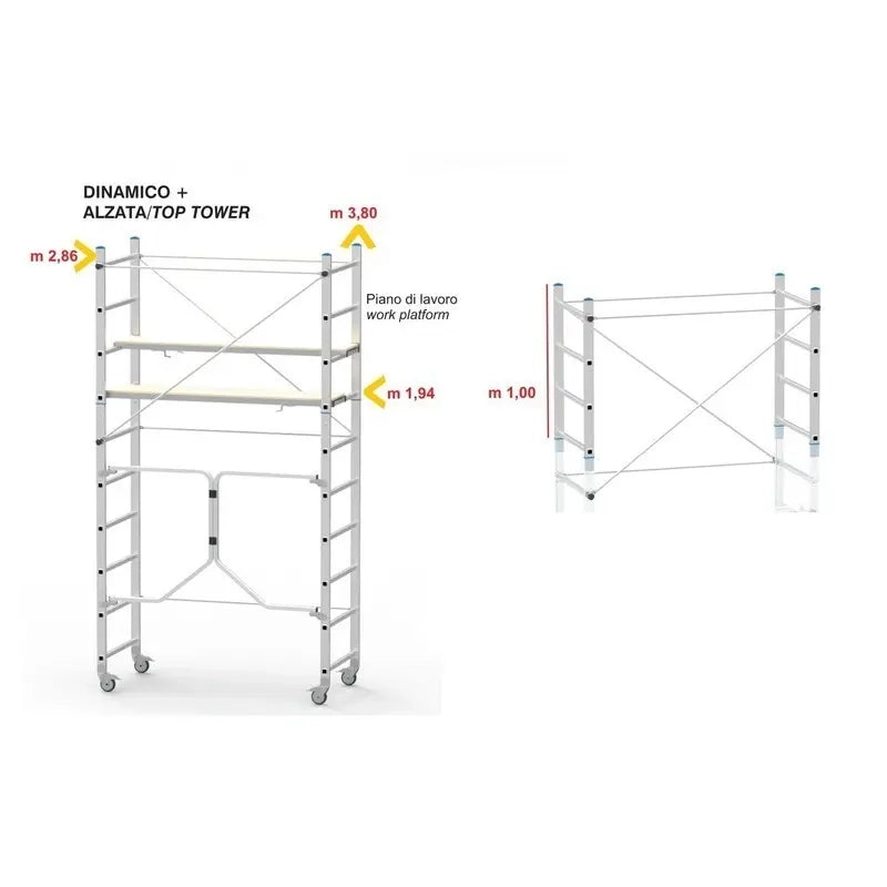 Marchetti Kit alzata top per ponteggio alluminio dinamico