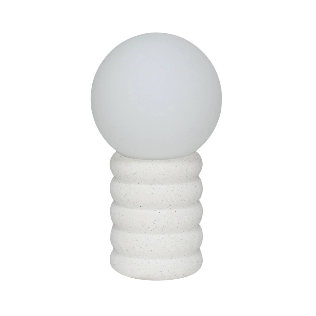 Lampada di ceramica maculata da interno, bianco
